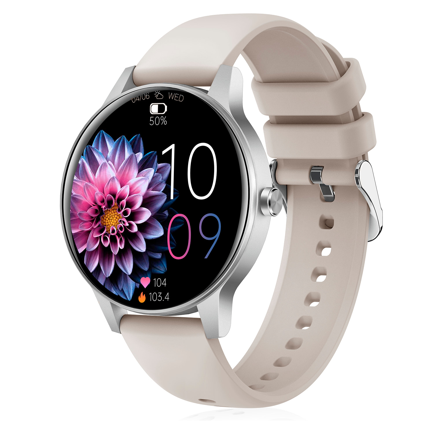 Smartwatch QS80 con chiamate BT, notifiche push. Monitor sportivo e di salute.