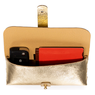 Argelato mini borsa / portafoglio donna. Dollaro in vera pelle.