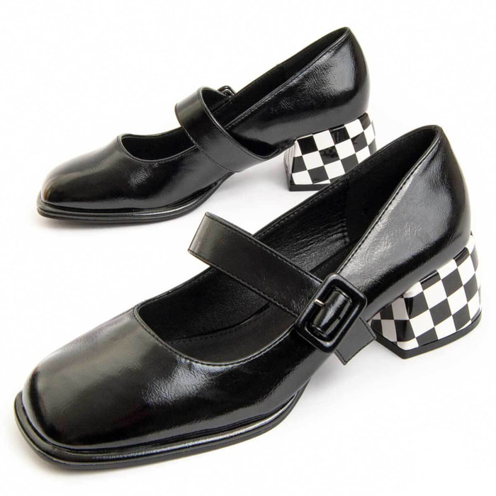 Zapato De Tacón - Negro - Altura: 5 Cm