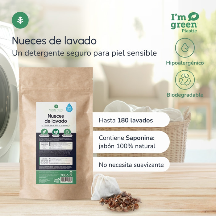 PLANETA HUERTO | Nueces de Lavado naturales y biodegradables - 1 kg