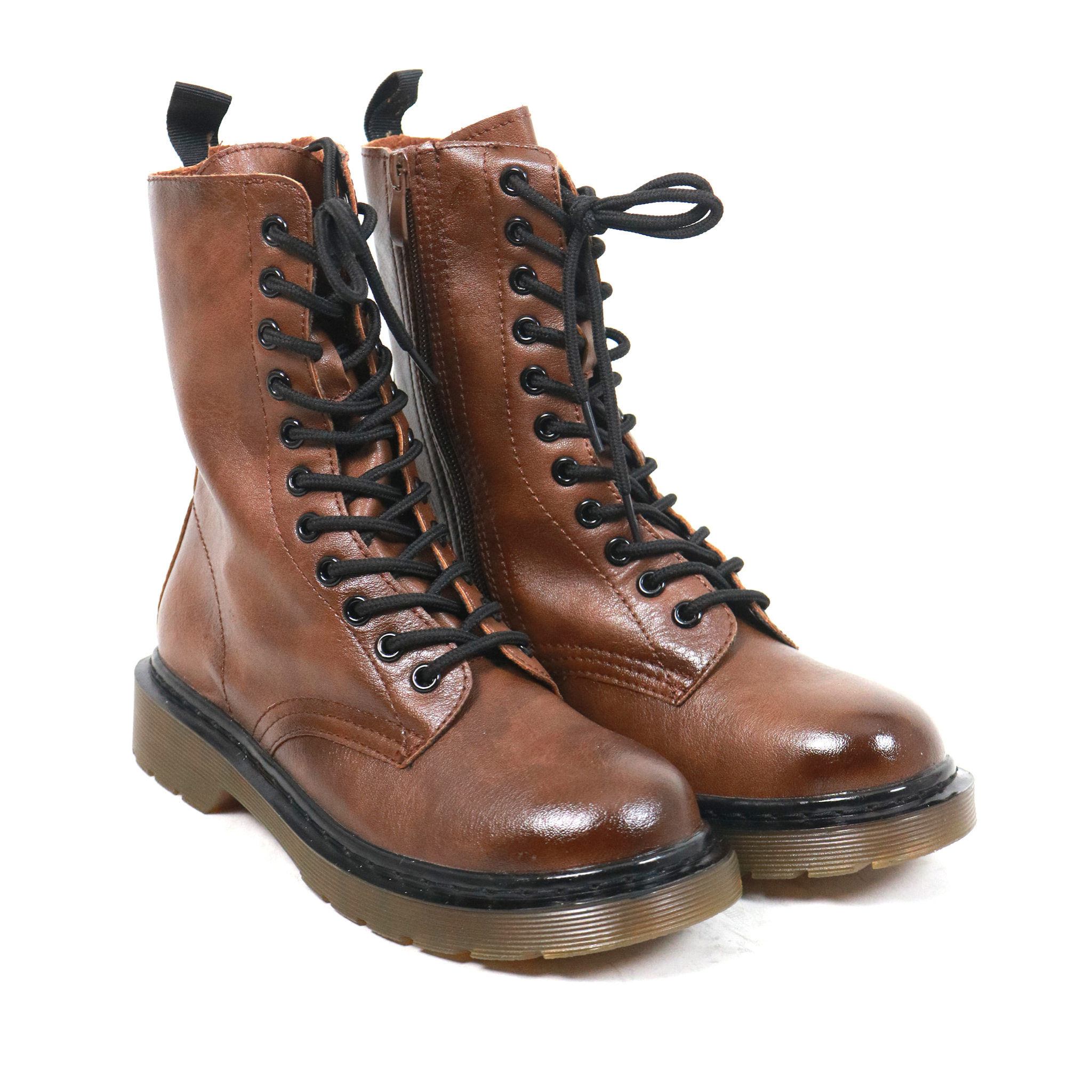 ANFIBIO ALTO CON ZIP MARRONE