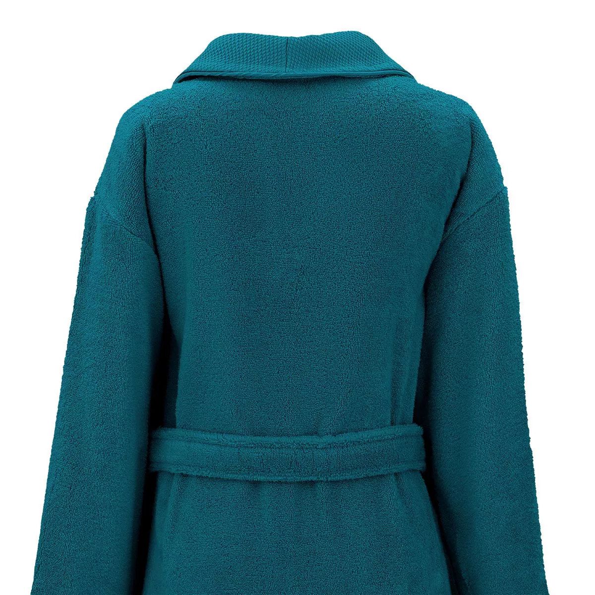 Peignoir pur coton 420 g/m² uni bleu Elea canard