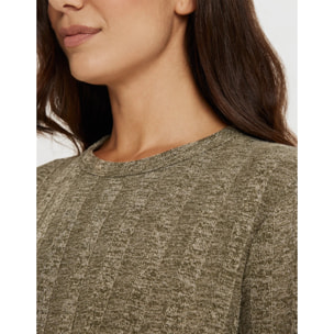 Vestido Largo Rib Mangas - Tidae