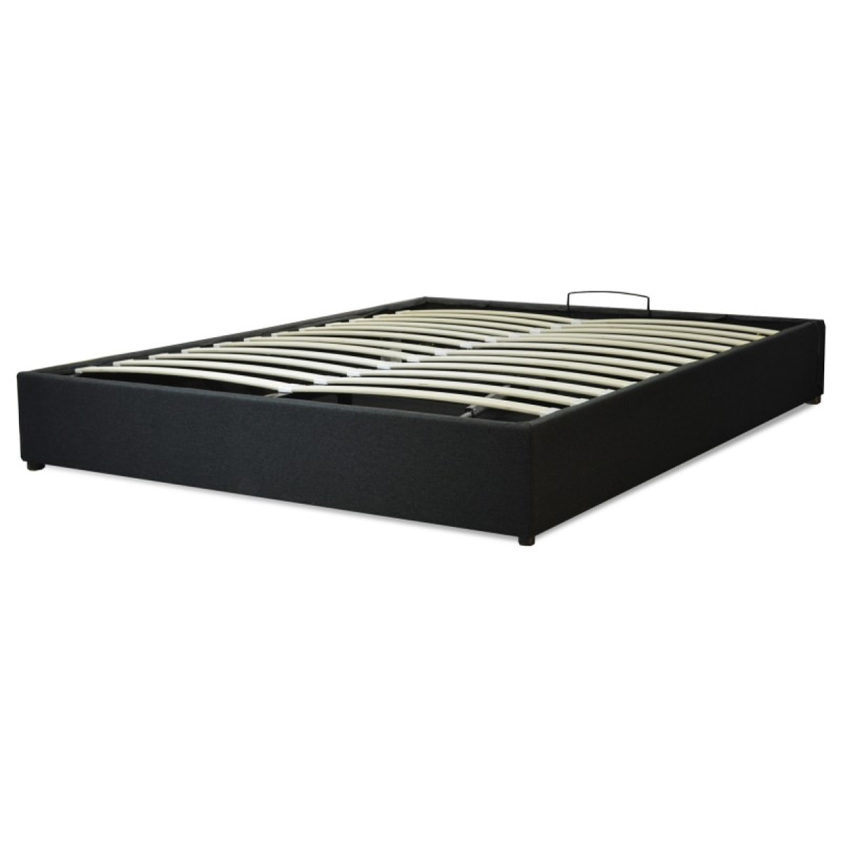 Lit coffre Futura | Ouverture électrique avec télécommande | Espace de stockage jusqu'à 900 L | Tissu | Gris foncé