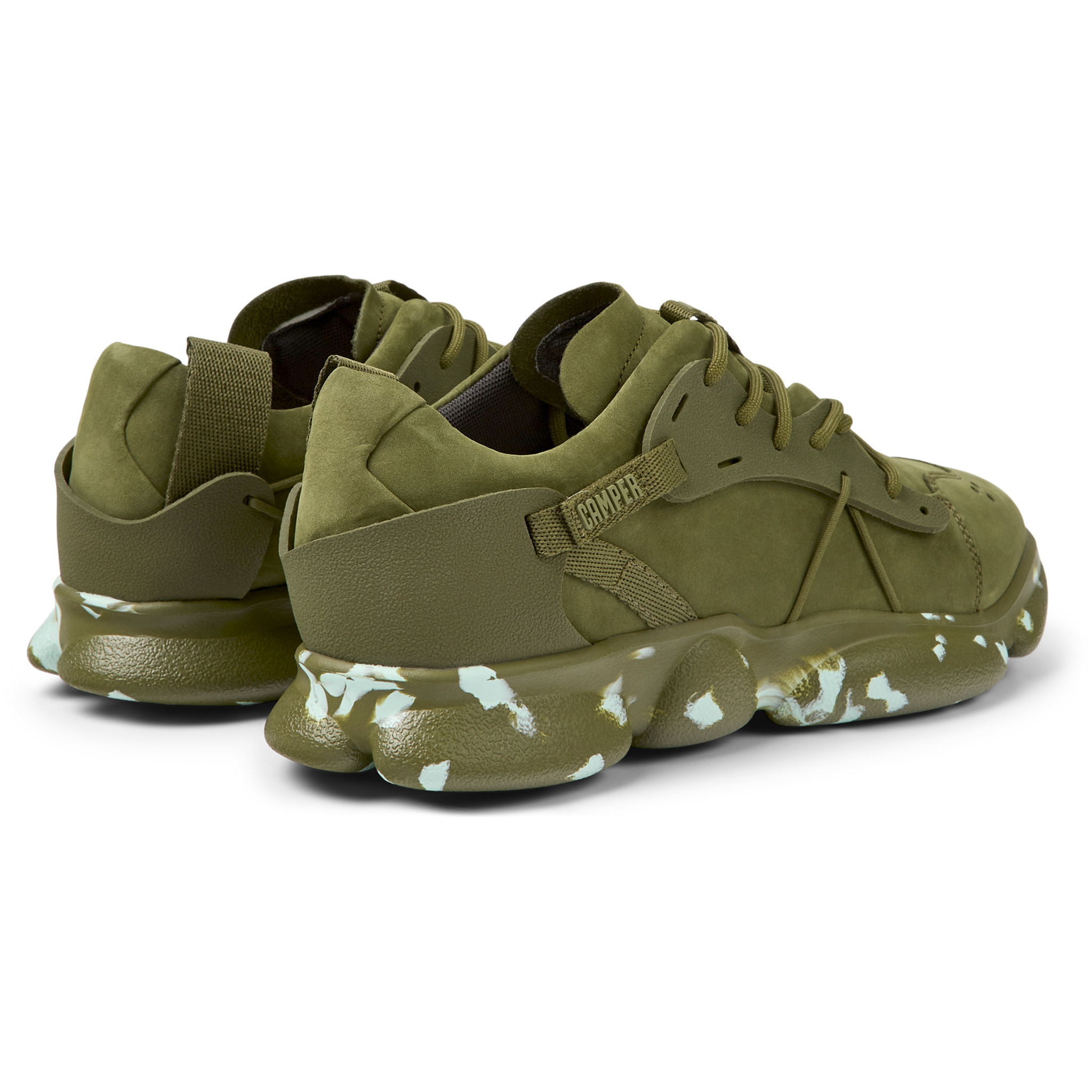 Zapatillas - CAMPER Karst - Verde - Cuero Nubuck