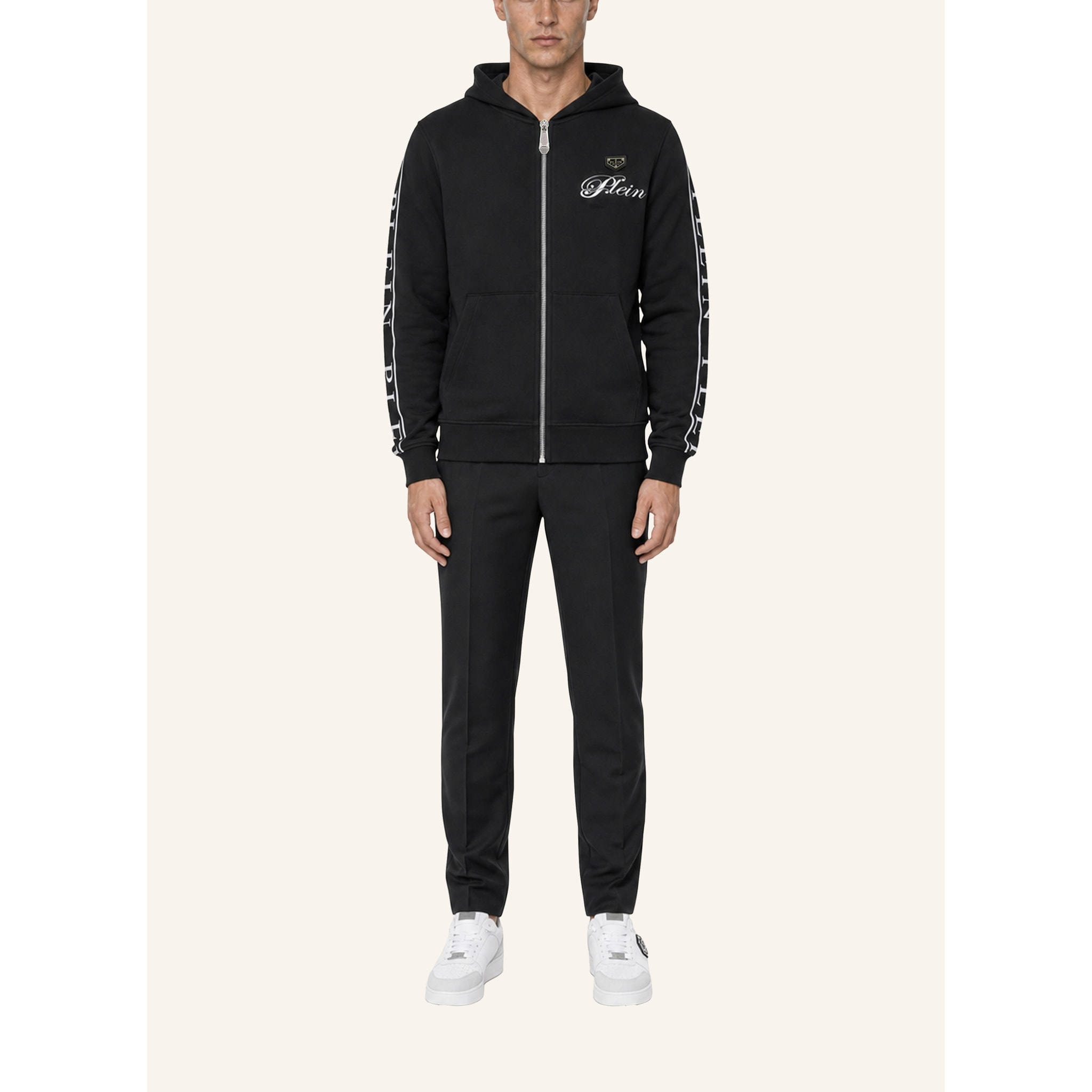 PHILIPP PLEIN Felpa con zip e cappuccio TEDDY
