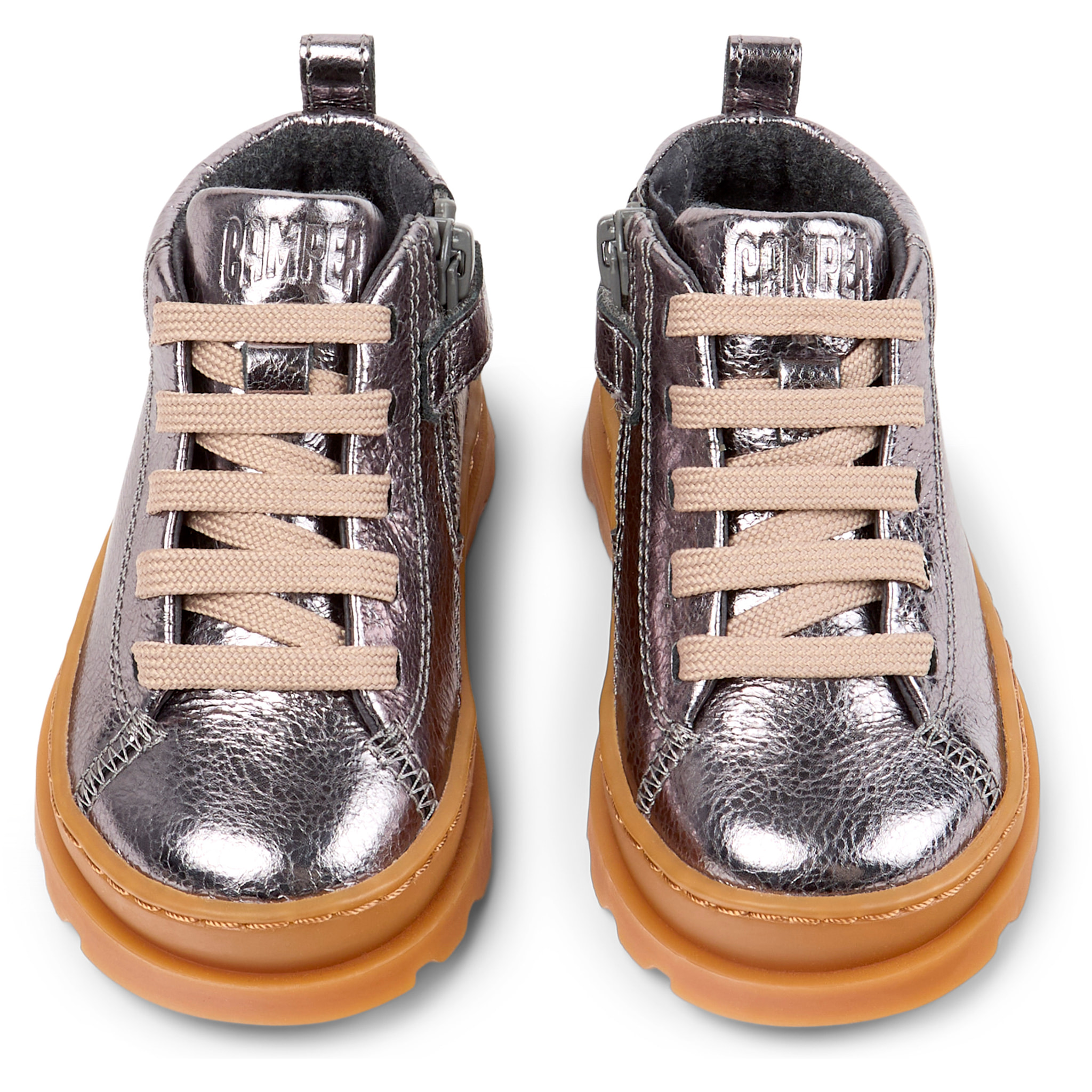 Botines - CAMPER Brutus - Gris - Cuero liso