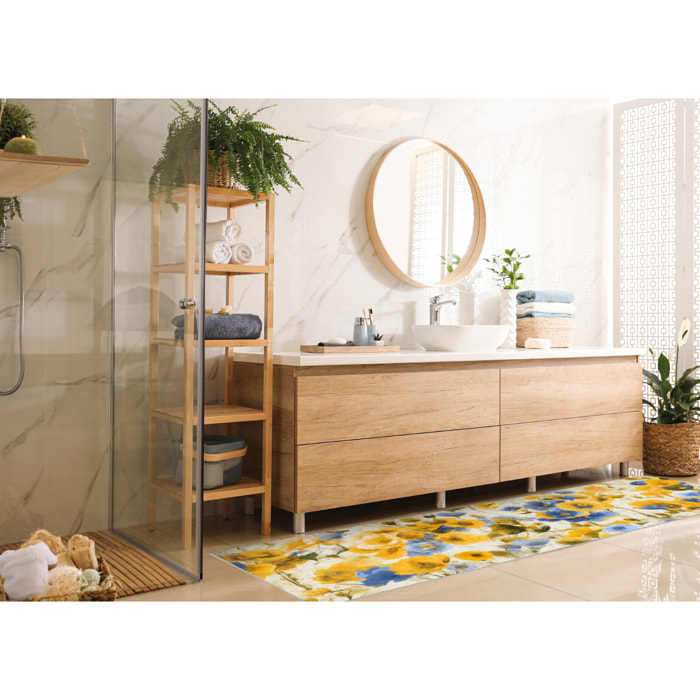 Tappeto Passatoia Cucina Con Retro Antiscivolo Antisfilo Linea Futura Fior di Maggio