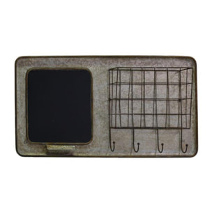 Lavagna Vacchetti in metallo con portatutto e appendino 4 posti cm78x12h38,5