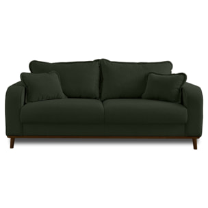 Albane - canapé 3 places - en velours côtelé - Vert