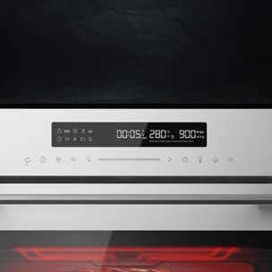 Horno Integrable 60cm Bolero Hexa SM406000 Glass White A+. 2900W, 72L, 12 Funcio