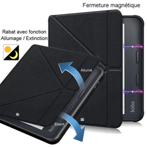 Etui IBROZ Origami Kobo Libra Colour 2024 noir