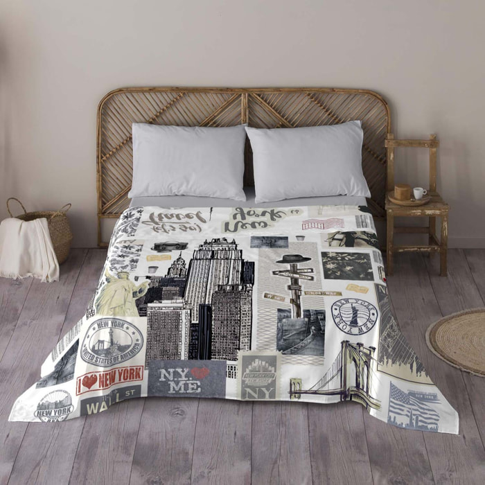 Naturals - Juego de Sábanas Estampadas - Incluye 1 o 2 Fundas de Almohada + 1 Sábana Bajera - 100% Algodón - Ny Travel