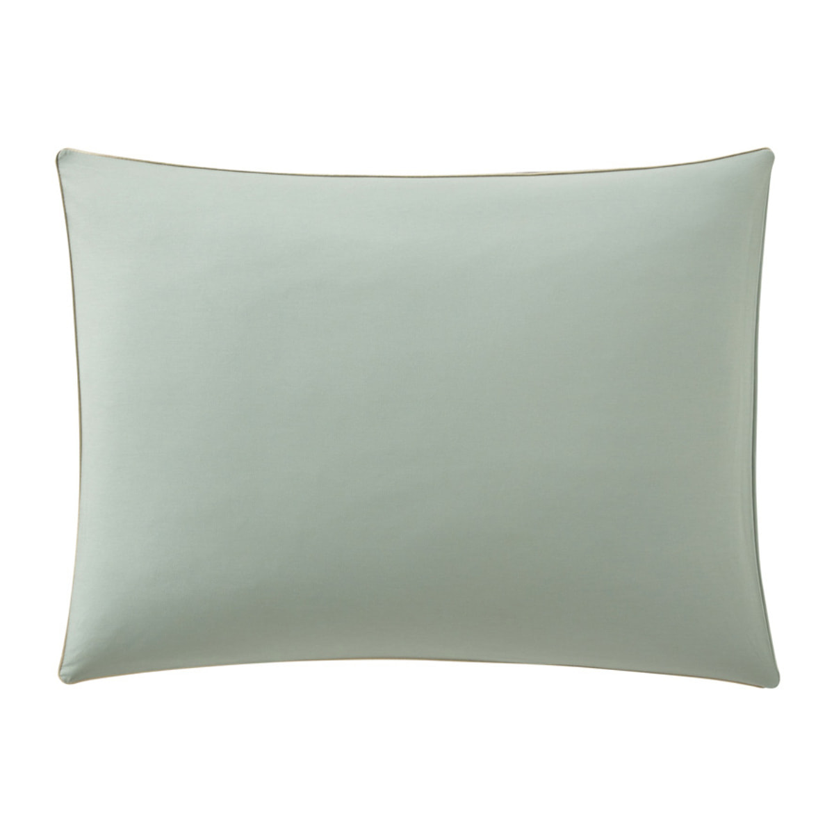 Taie d'oreiller bicolore en coton, BONS JOURS, Vert Palme/ Vert Aloe