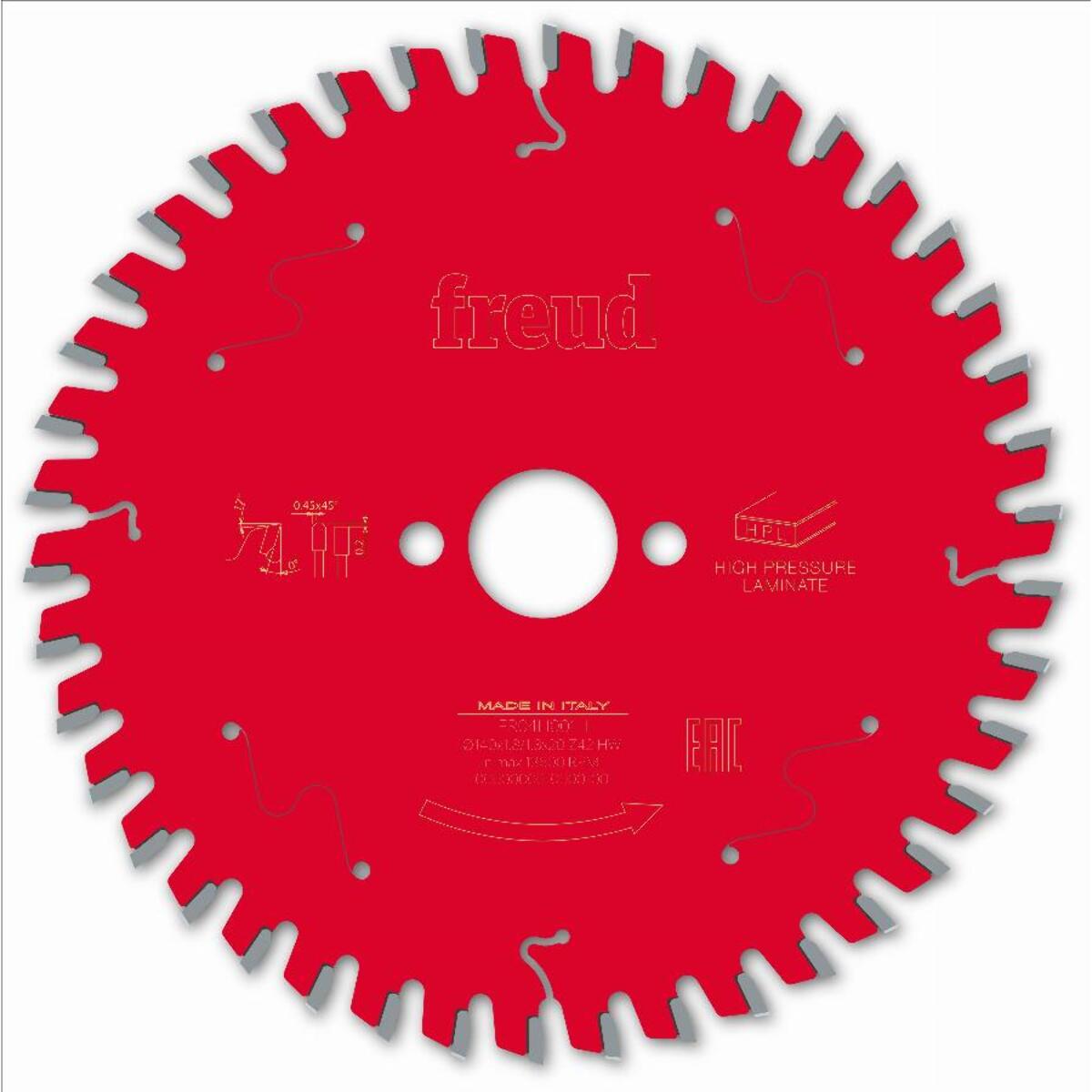 Lame pour scie circulaire portative filaire/sans fil FREUD - Ø140 1,8/1,3 AL20 Z42 TP 0° - F03FS09864