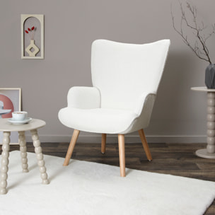 Fauteuil Bouclette Blanc