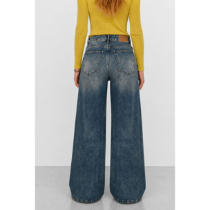 Kocca - Jeans da donna a vita alta e gamba larga con cinque tasche Donna
