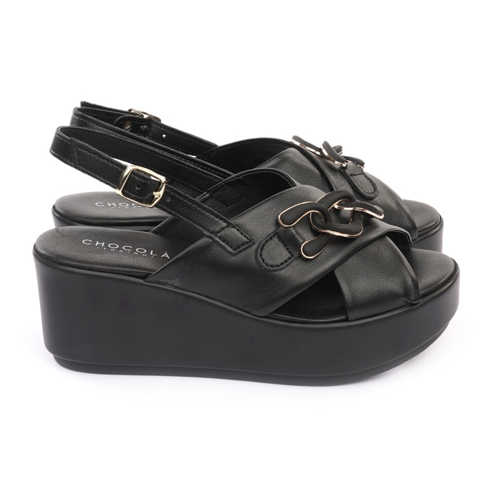 SANDALO ZEPPA CATENA NERO