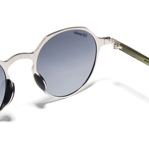 Gafas De Sol D. Franklin Ultra Light S Round Metal Silver / Gradient Smoke