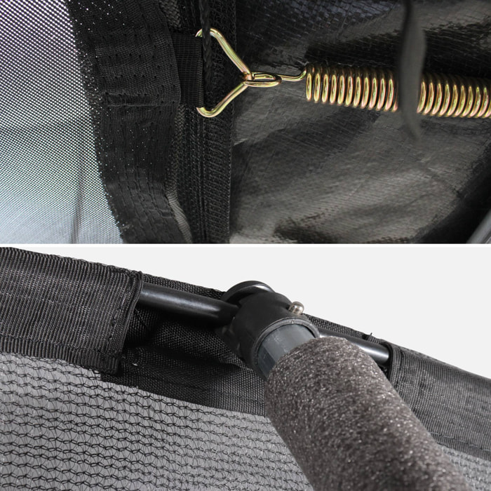 Trampoline rond Ø 305cm gris avec filet de protection intérieur - Mars Inner – Nouveau modèle - trampoline de jardin 3.05m 305 cm |Design | Qualité PRO | Normes EU