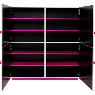 Armoire Tresor blanche et rose Kare Design