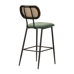 Taburete Bar Poliester Verde 45x56x109 Cm