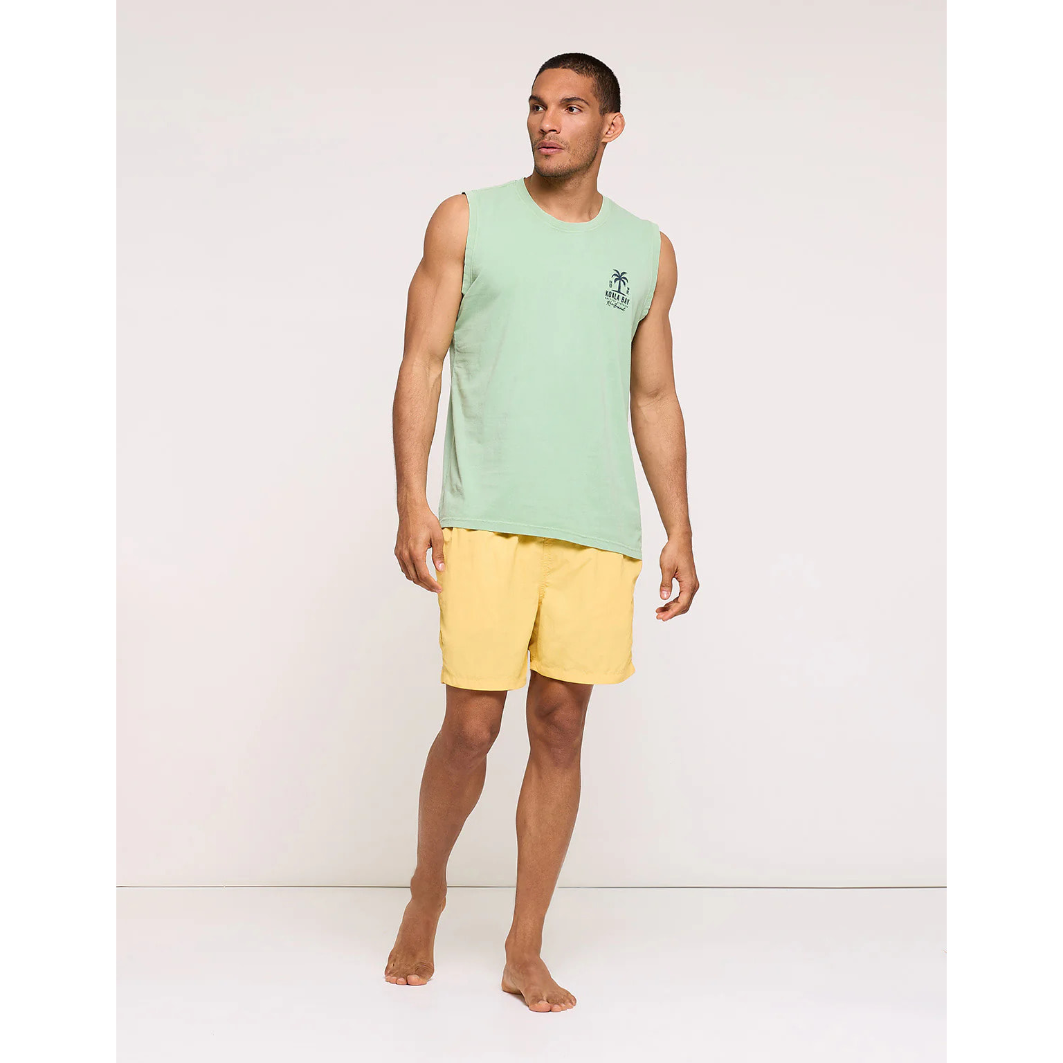 Bañador Liso con Cordón Amarillo - Foxly