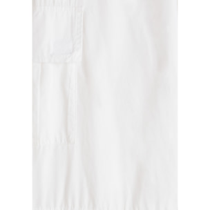Pantaloni cargo da donna in tessuto popeline tinto capo