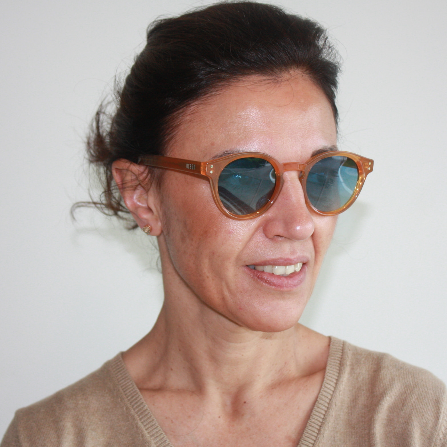 Gafas de sol OCEAN MONTREAL - Miel brillante / Azul