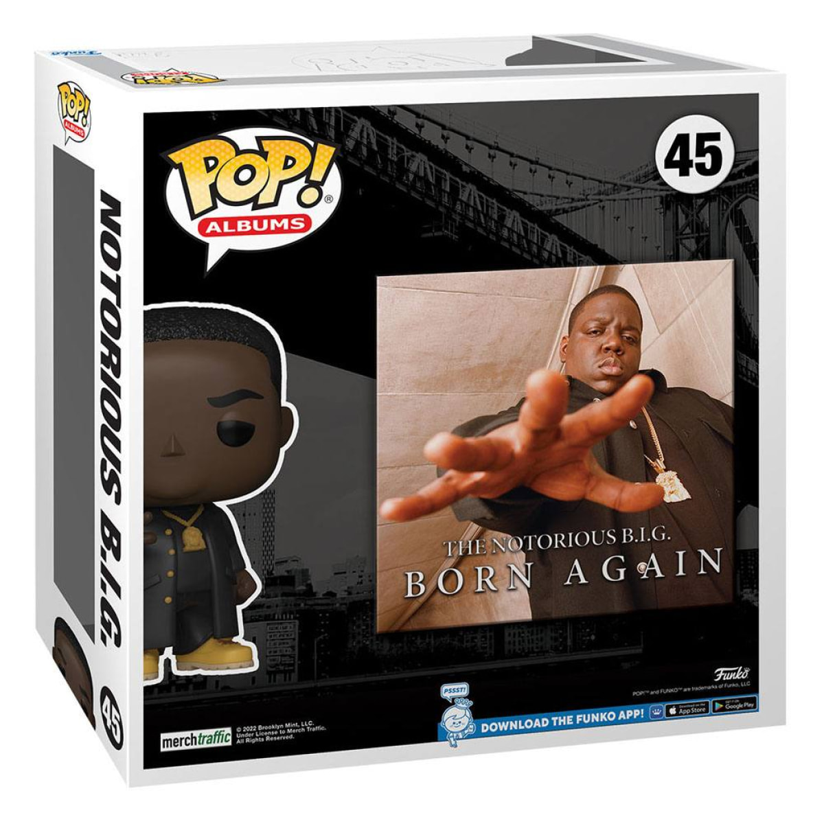 Notorious B.i.g. Funko Pop Album Vinile Figura Biggie Smalls - Born Again 9 Cm