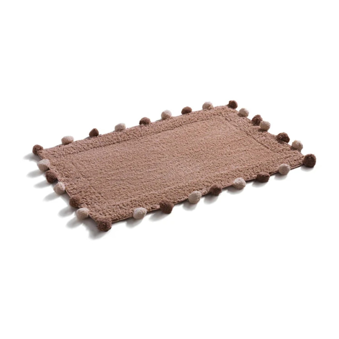 INTRECCI Tappeto bagno antiscivolo 50x80 cm, 100% cotone