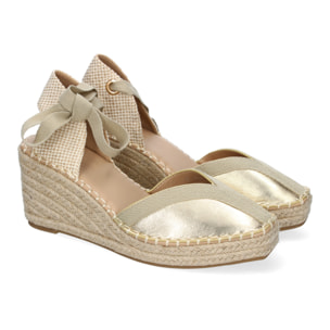 Sandalia de Mujer, Estilo Valenciana de Yute, Diseño Moderno, Detalles en la Pala