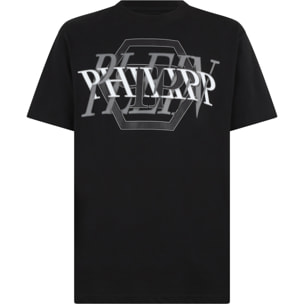 PHILIPP PLEIN Round Neck T-Shirt Logo Hexagon