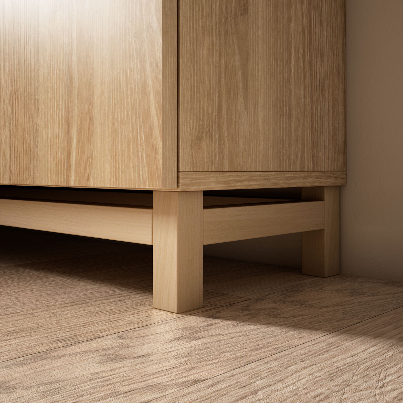 Zapatero Copenhague melamina roble dorado patas roble dorado 90x90x27 cm