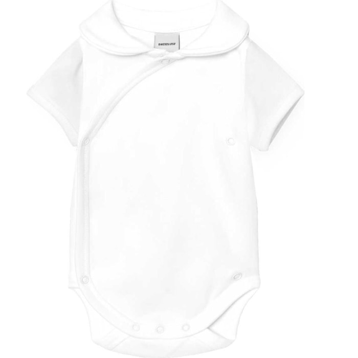 Body cruzado bebé manga corta con cuello