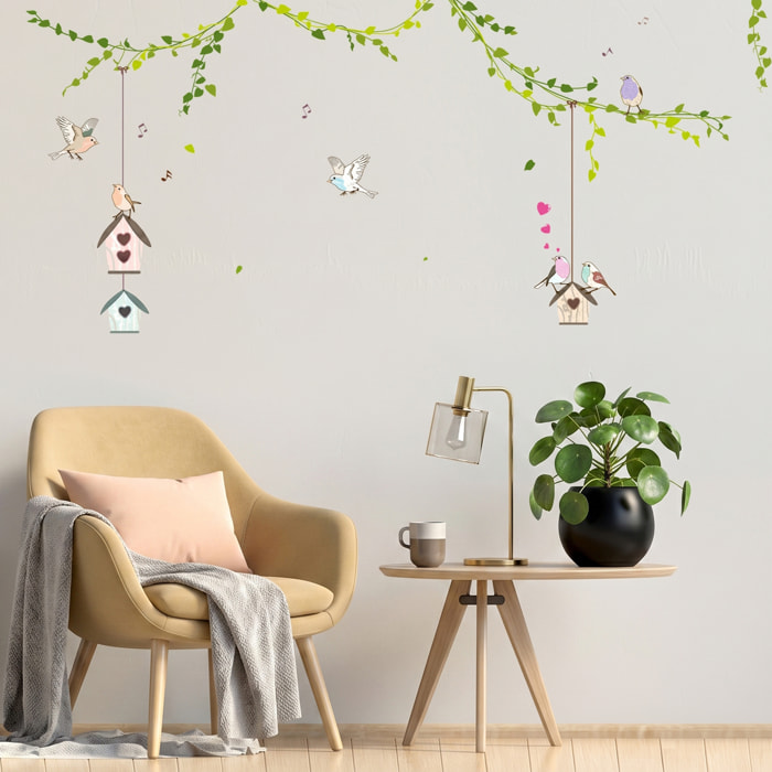 Stickers Muraux décoration adhésifs Petits Oiseaux