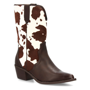 Botín campero con estampado animal