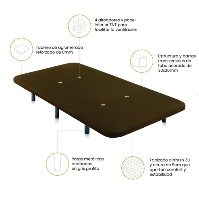 Base tapizada Air 3D Chocolate