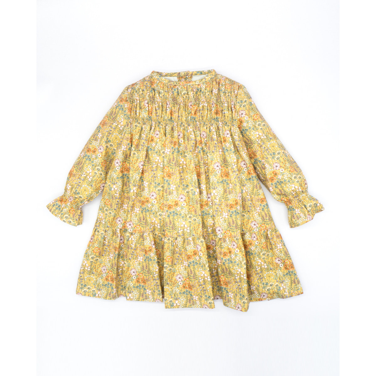 Vestido flores mostaza