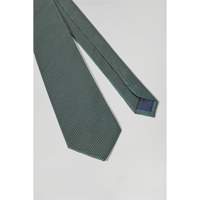 Cravatta in seta verde con logo Polo Club
