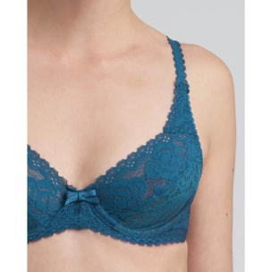 Sujetador con aros de encaje reciclado floral