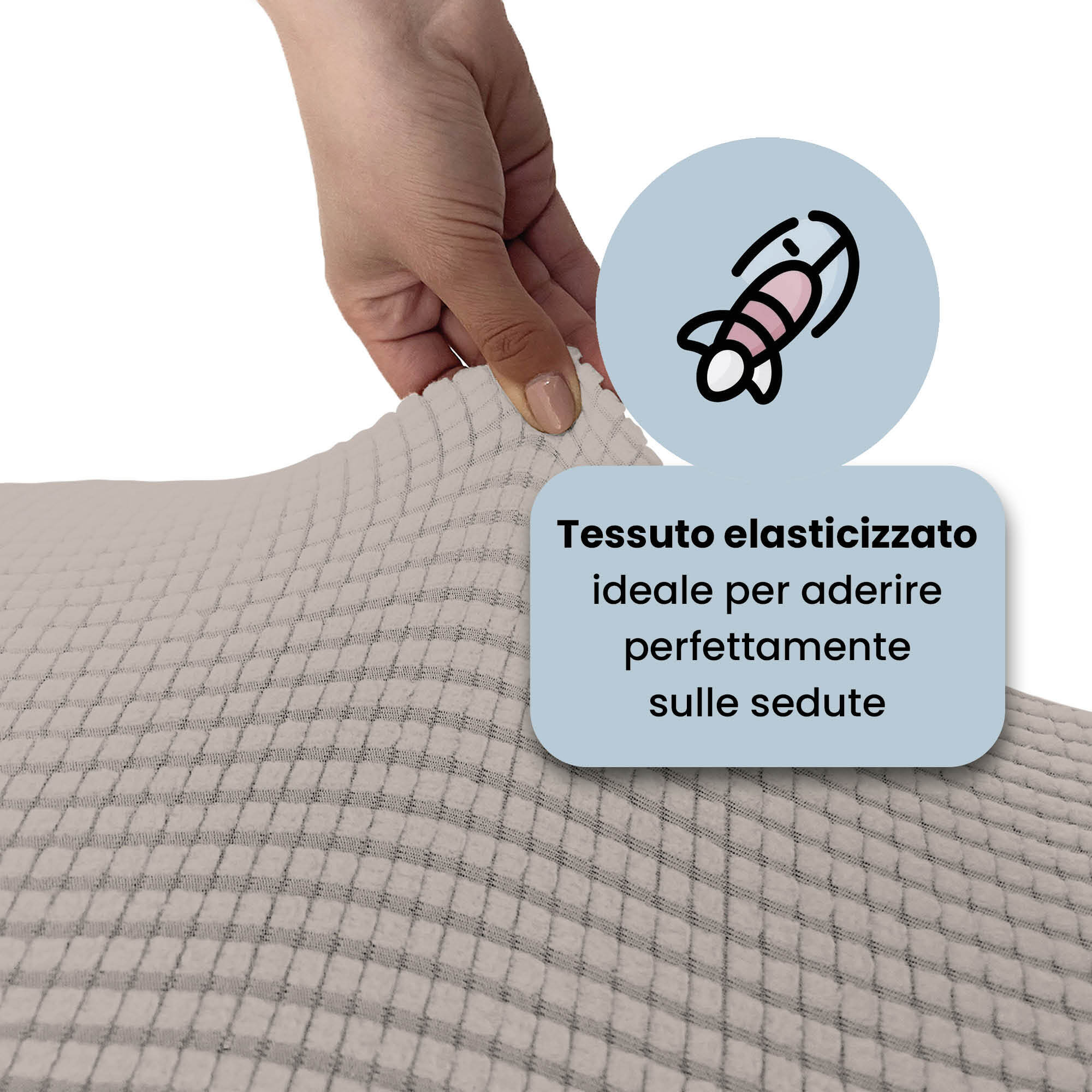 COPPIA VESTISEDIA CON SCHIENALE LESLIE, Microfibra/Elastan - TORTORA
