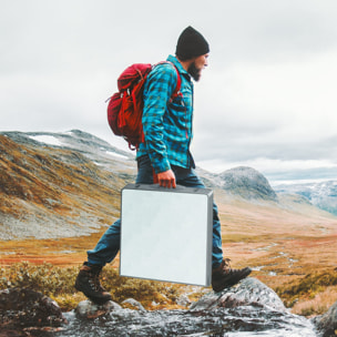 Mesa de Camping Plegable convertible en Maleta Altura Regulable para Picnic 120x60x54-70 cm con Encimera de MDF Marco de Aluminio