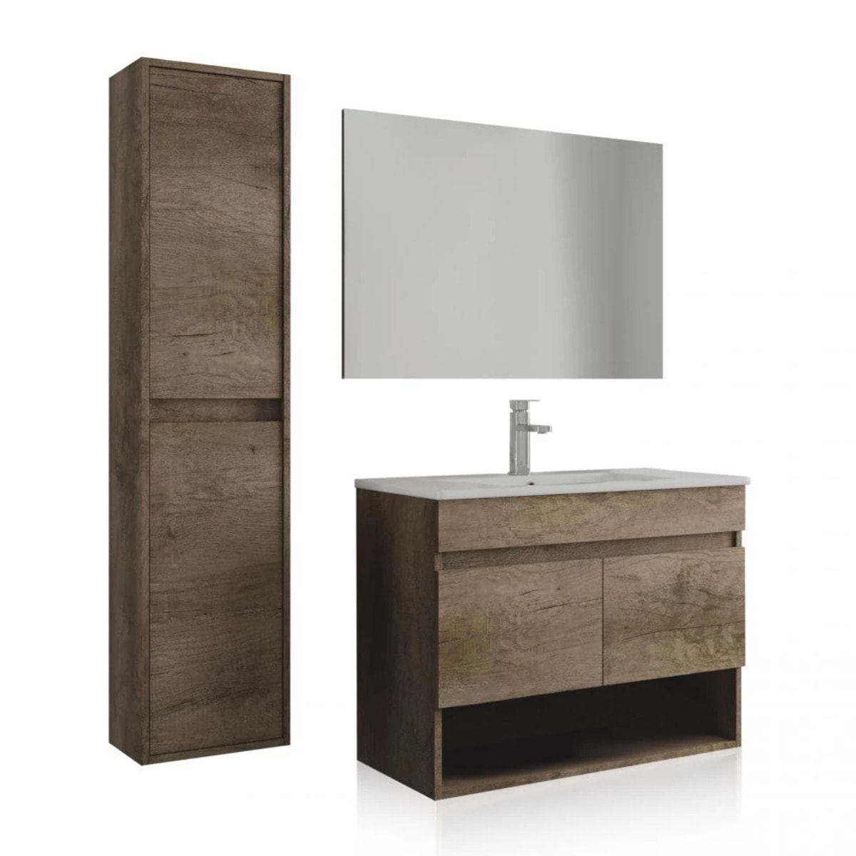 Pack de baño con lavabo cerámico y columna Thai Plus Nordik