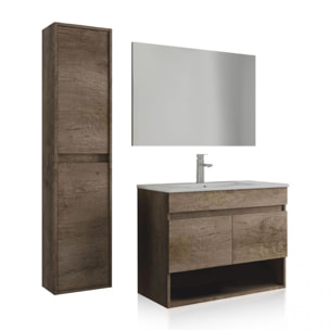 Pack de baño con lavabo cerámico y columna Thai Plus Nordik