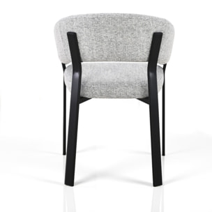 Lot de 2 chaises de salle à manger avec accoudoirs Tomasucci PIT, gris, H.80 L.59 P.60
