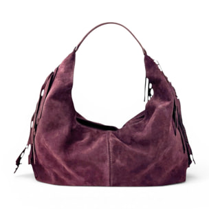 Borsa a Spalla Cheval Firenze Belen Suede Bordeaux