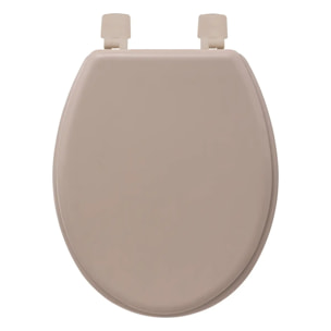 Abattant WC taupe en bois