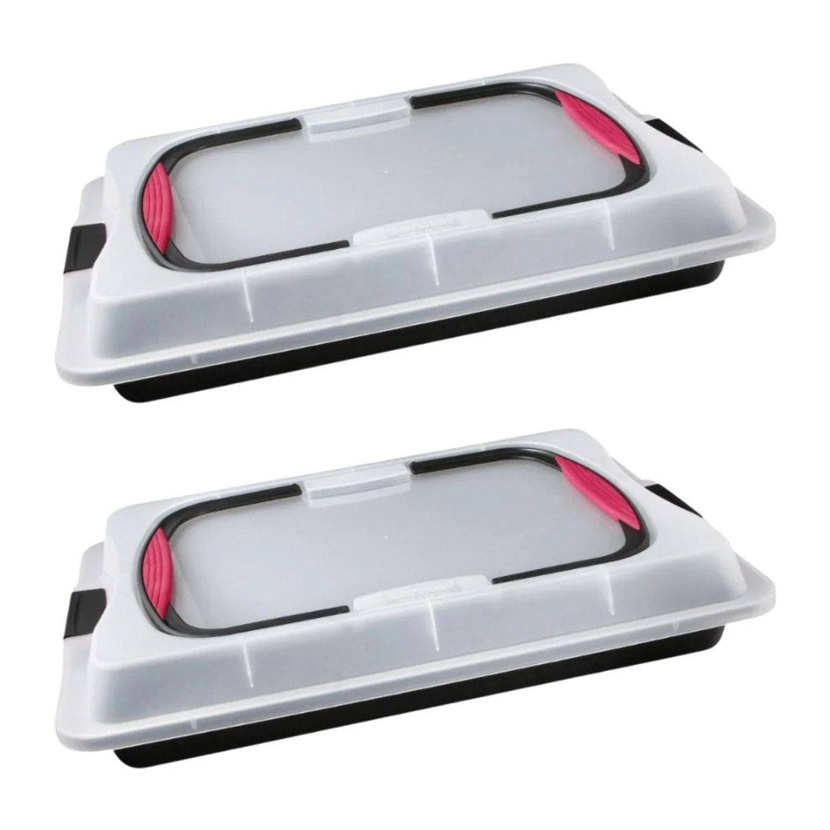 Ensemble de 2 Plaques de cuisson 42 x 29 cm avec couvercle Zenker Special To Go
