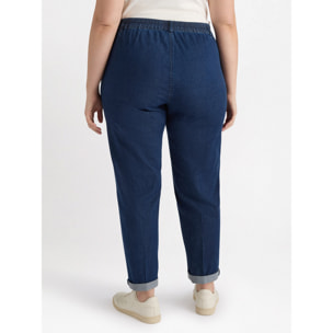 Fiorella Rubino - Jeans balloon con tasche all'americana - Blu